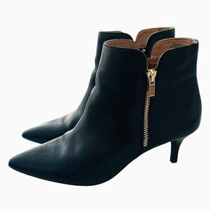 G.I.L.I. Gailee Black Leather Pointed Toe Ankle Booties Sz 9.5